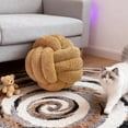 thumbnail image 5 of Knot Pillow Ball Plush - Decorative Throw Pillows for Bed Stress Relief, Round Knot Cushion for Sofa Decor Pet Toy, Khaki 12 Inch, 5 of 8
