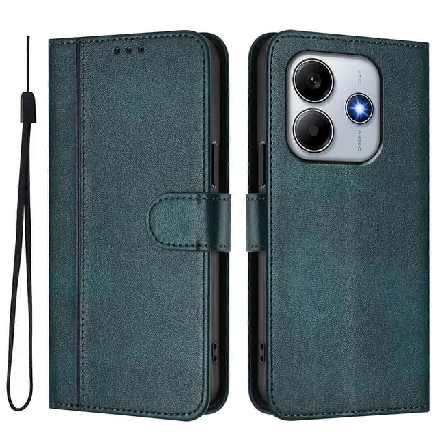 For Xiaomi Redmi Note 14 4G (164.84x78.15x8.16mm) Cases Wallet Stand Retro Texture Leather Phone Cov