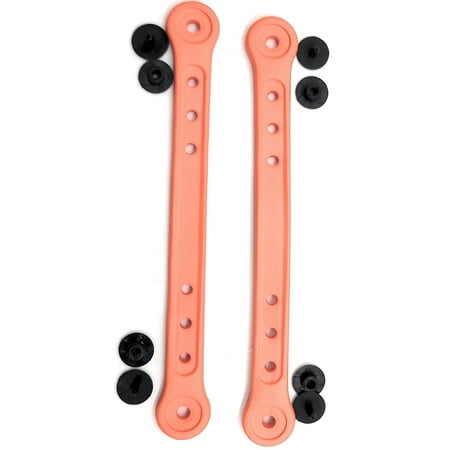 Snappy Shoe Rivets Kid Size Replacement Straps for Clogs also built in Charm Holder and Bonus Rivets (7 3/4 inches orange orange)