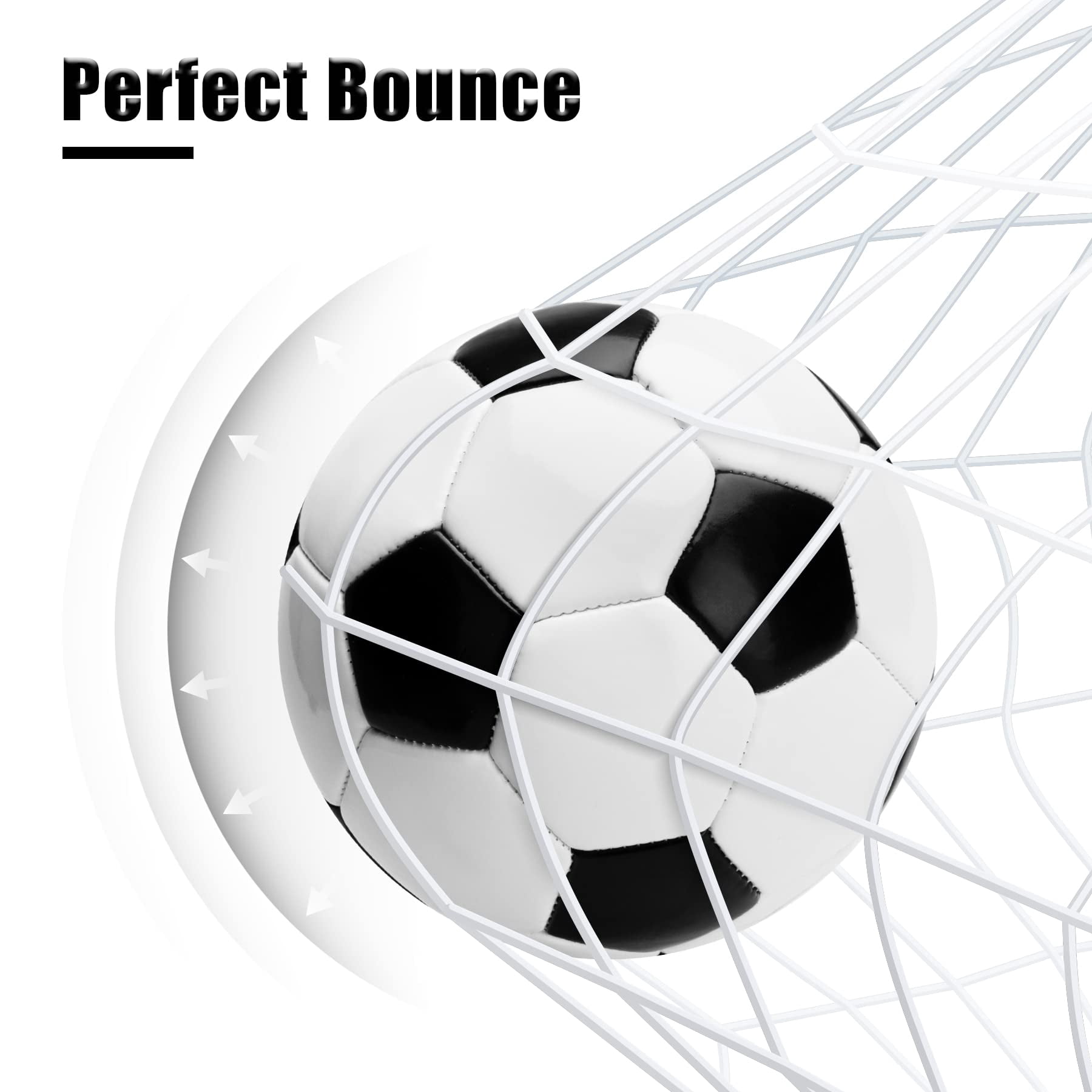 Durable Size 3 Soccer Ball with Pump Included, Deflated Indoor Outdoor Soccer Ball for Youth, Boys, Girls & All Ages