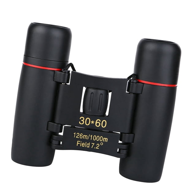 Mini binoculares 30x60 de alta definición, visión amplia, portátiles, con poca luz, visión nocturna, telescopio binocular, película azul