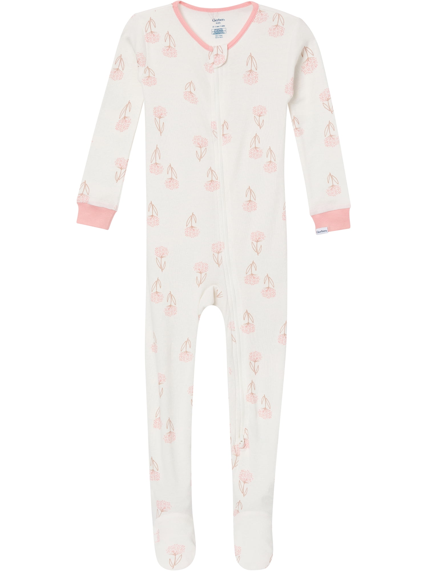 Gerber Baby and Toddler Neutral 2-Way Zipper Footed Unionsuits, 4-Pack, 0/3 Months - 5T