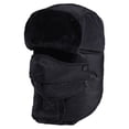 thumbnail image 1 of Gorro de esquí de invierno sencillo y elegante con orejeras de invierno y parabrisas de esquíNegroM, 1 of 1