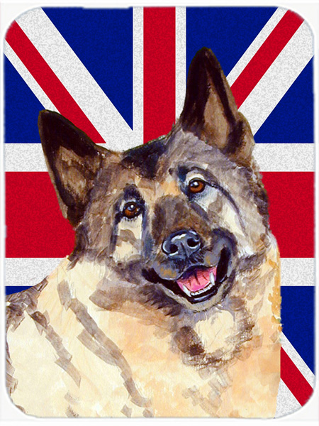 Caroline's Treasures Norwegian Elkhound with English Union Jack British ...