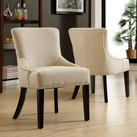 Kalyne Linen Chair - Beige - Set of 2