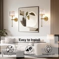 thumbnail image 4 of Apliques de Pared de Cristal SADOVC 14cm Dorado con Batería y Control Remoto Set de 2, 4 of 9