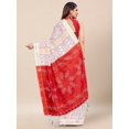 thumbnail image 3 of White & Red Bandhani Printed Zari Pure Cotton Bandhani Sarees - 25479352, 3 of 7