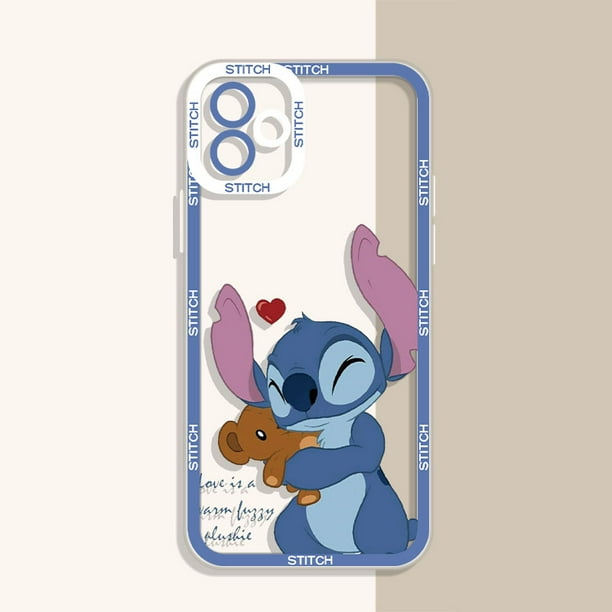 Funda de silicona suave de Disney Stitch para iPhone 14 Pro Max 13 12 Mini 11 Pro XR XS X 8 7 6 6S Plus SE 2020 cubierta protectora de lente