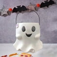 thumbnail image 6 of Mini Halloween Candy Holder, Portable Pumpkin Ghost Cauldron Bucket with Candy Bags Black Wire Ties Halloween Party Supplies for Kids, Trick or Treat, 6 of 7