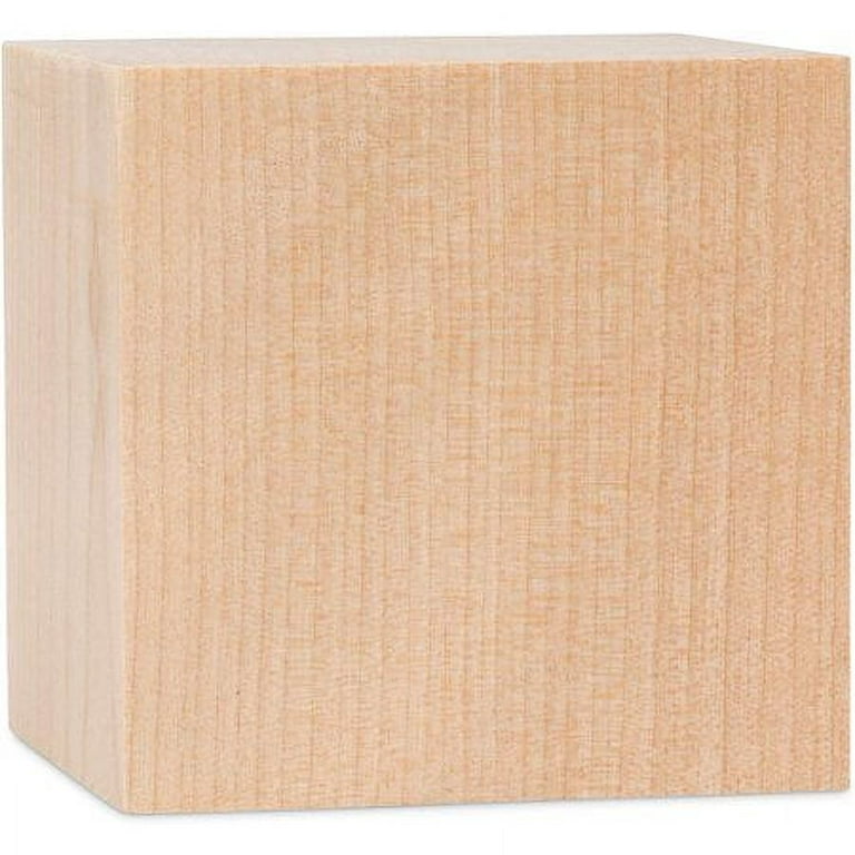  5 Large Wood Cubes, Pack of 10 Square Wood Block for DIY, Wooden  Blocks for Crafts and Decor, by Woodpeckers