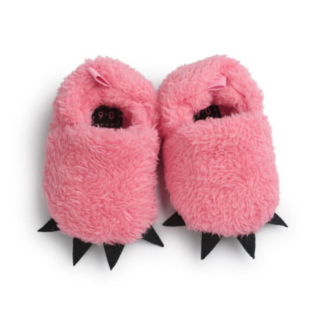 Groomer Baby Boys Girls Soft Plush Slippers Bear Paw Animal