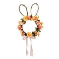 thumbnail image 3 of Spring Easter Bunny Wreath Front Door Decoration Wreath Easter Pearl Chrysanthemum Rose Bunny Wreath, 3 of 8