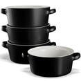 thumbnail image 3 of Kook Soup Crocks, Ceramic Stackable Bowls, Set of 4, Black, 3 of 8