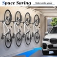thumbnail image 6 of SUNALLY Swivel Bike Wall Hanger 4 pack, Vertical Storage Bicycle Wall Mount Rack for Garage, Holds up to 66 lbs with No-Scratch Protection, Black, 6 of 7