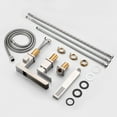 thumbnail image 3 of 3 Holes Roman Tub Faucet with Sprayer Brushed Nickel Waterfall Tub Filler, 3 of 8