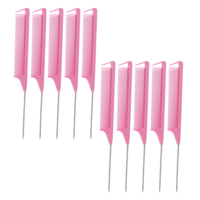 Peines De Cola De Rata Para El Cabello, Peines Para Separación Del Cabello, 10 Piezas De Resistencia Al Calor De Dientes Finos Para Peluquería