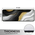 thumbnail image 5 of Kitchen Rugs Sets Of 2,Black White Marble Gold Wave Pattern Anti Fatigue Kitchen Mat Rugs Non Slip Washable,Decorative Kitchen Floor Mats for Kitchen,Sink,Laundry,17"x47"+17"x47", 5 of 5