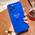 thumbnail image 2 of FFIY Compatible with iPhone 13 Pro Max Case Cute 3D Heart,Luxury Girly Case Soft Liquid Silicone Full Camera Lens Protection Case Design for [ONLY] iPhone 13 Pro Max - 6.7 inch (Blue), 2 of 6
