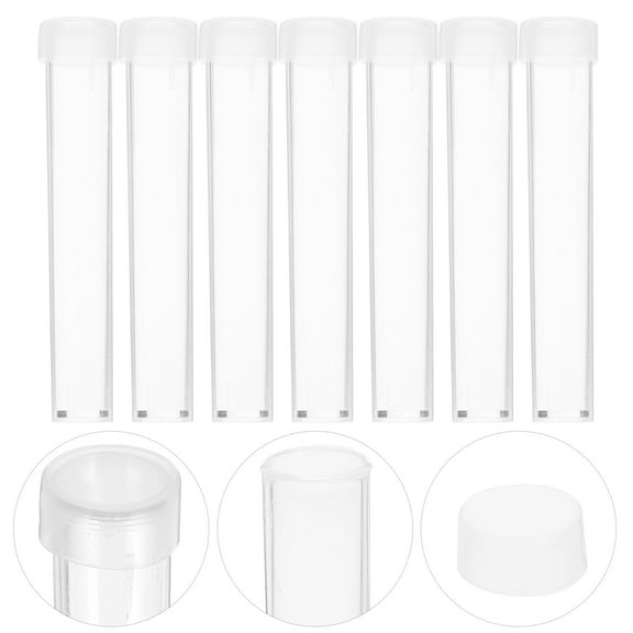 GAXIRE 25Pcs Clear Plastic Tube Simple Design for Home Use