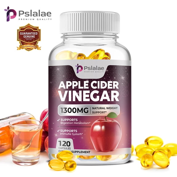 Apple Cider Vinegar Capsules - Supports Digestion and Gut Health, Promotes Metabolism - 120 Count
