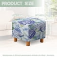 thumbnail image 3 of SCRAWLGOD Hydrangea Hummingbird Print Blue Stretch Square Ottoman Slipcover Folding Storage Stool Ottoman Cover Breathable Footstool Covers Slipcover Chair Covers for Living Room, 3 of 7