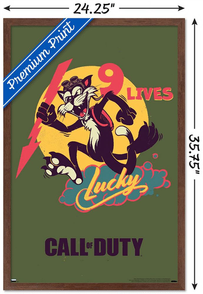 Call of Duty: Vanguard - 9 Lives Wall Poster, 22.375" x 34", Framed