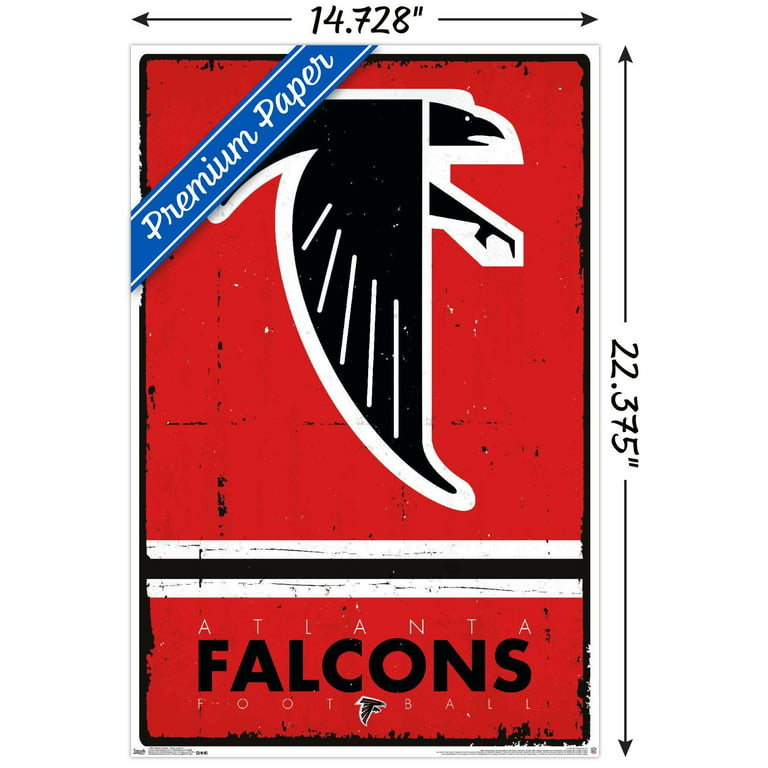 NFL Atlanta Falcons - Retro Logo 15 Wall Poster, 14.725' x 22.375'