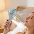 thumbnail image 1 of Rewenti Summer Outdoor Water Replenishing Spray Handheld Fan Student office Portable Usb Charging Bracket Base Desktop Fan, 1 of 6