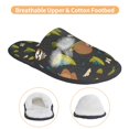 thumbnail image 3 of Balery Funny Sloths In The Forest Pantuflas de Casa de Felpa Silenciosas con Diseño Estampado, Zapatillas Cómodas Antideslizantes de Algodón para Interior-Medium, 3 of 8