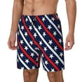 thumbnail image 2 of Daiia Patriotic Star Mens Swim Trunks Swim Shorts Quick Dry Swim Shorts with Mesh Lining Pockets-3X-Large, 2 of 9