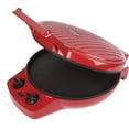 thumbnail image 4 of Courant Pizza Maker, 12 Inch Pizza Cooker and Calzone Maker, with Timer &Temperatures control, 1440 Watts Pizza Oven convert to Electric indoor Grill, Red, 4 of 9