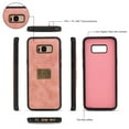 thumbnail image 5 of Galaxy S8 Plus Wallet Detachable Case, Dteck [wrist band][14 Card Slots] Zipper Purse Phone Case Multi-functional Folio Flip PU Leather Removable Magnetic Back Cover For Samsung Galaxy S8+,Pink, 5 of 10