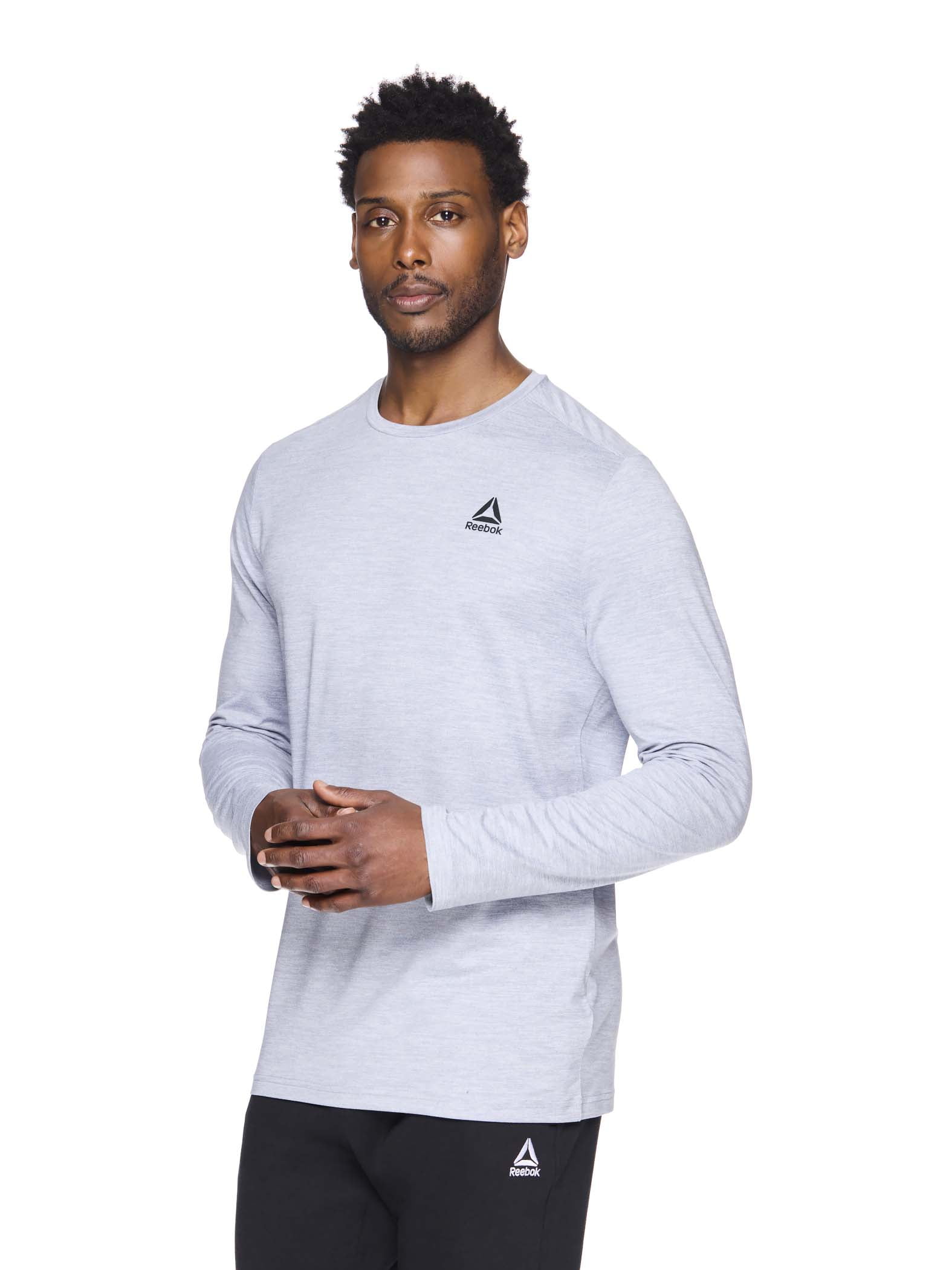 REEBOK everyone CLASSIC BORDER LONG SLEEVE TEE SHIRT (GRAY