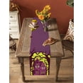 thumbnail image 5 of Ldtrchee Halloween Table Runner 70 Inches, Castle Spooky Tree Branch Bat Purple Bed Runner Dresser Scarves Tabletop for Indoor Outdoor Parties/Ceremony/Banquet, 13" x 70", 5 of 8