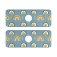 thumbnail image 7 of Yayeee Faucet Mat for Kitchen Sink 14.7" Diatomite Long Splash Guard Pad, Light Blue Rainbow, 2 Pack, 7 of 7