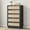 Black embossed, variant on Narrow 5-Drawer Rattan Dresser, MDF & PB Tall Storage Chest, Fluted Woven Front, Wide Tabletop, Anti-Tip Design, Easy-Glide Drawers, 29.9" W x 15.7" D x 46.8" H, Natural Wood Color