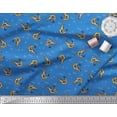 thumbnail image 2 of Soimoi Rayon Crepe Fabric Circle,Dot & Prawns Ocean Printed Craft Fabric by The Yard 46 Inch Wide, 2 of 3
