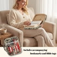 thumbnail image 3 of Xoenoiee Deer Camo American Flag Print Bible Cover for Women, Large Quilted Case with Handle, Multifunction Bible Bag Carrying Case Study Supplies Accessories, Christian Gift for Women Men, 3 of 7