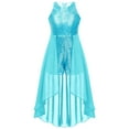 thumbnail image 3 of YONGHS Kids Girls Maxi Romper Dress Sequined Party Formal Jumpsuit Gown Light Blue 16, 3 of 7