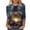 1-Multicolor, variant on Basic Witch Halloween T-Shirt for Women,Plus Size 3/4 Sleeve Tunic Tops,Dressy Novelty Elbow Sleeve Graphic Tee,Fall Blouse,Thanksgiving Look,Camisetas Mujer Sin Estampado Multicolor 2X