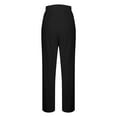 thumbnail image 5 of Women Cotton Linen Drawstring Casual Pants Loose Fit Elastic Waist Button Trouser Beach Wide Leg Pant with Pockets, 5 of 7