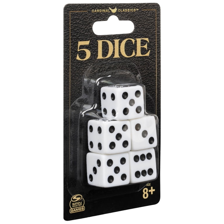2 pack) Spin Master Games, 5 Dice Set, Replacement Dice for Board