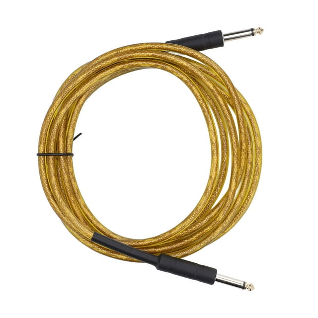 Guitar Cable 6.35mm Straight Head Electric Instrument Cable PVC Plastic Flexible Noise Reduction Electric Bass Cord