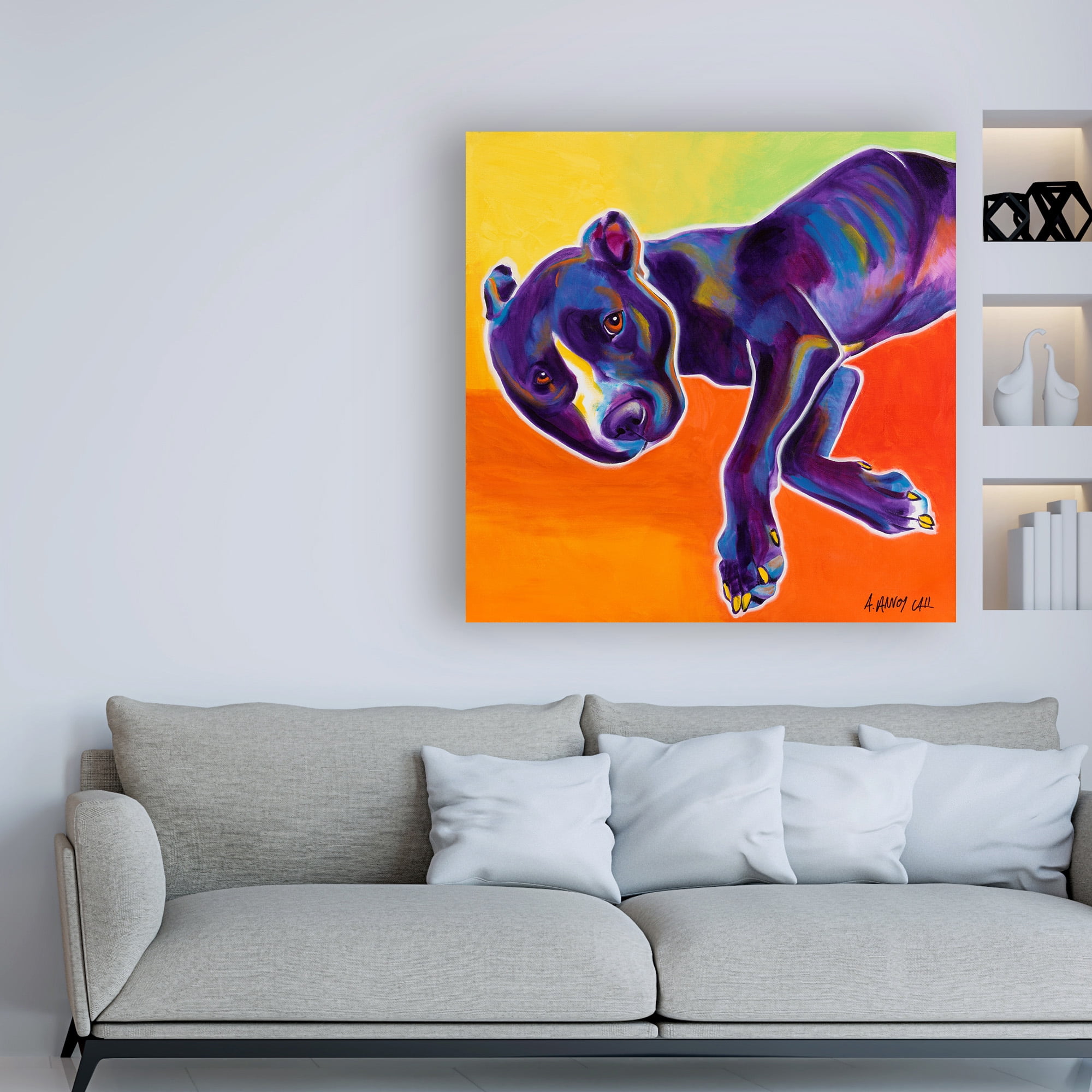 Trademark Fine Art 'Izzy Pet Dog' Canvas Art by DawgArt