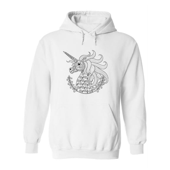 Unicorn With Patterns Inside Hoodie Women -Image by Shutterstock, Female Medium