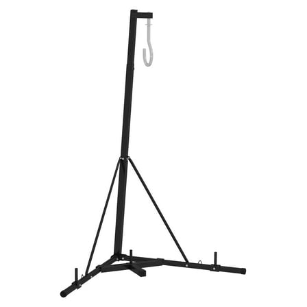 Soozier Foldable Punch Bag Stand, Height Adjustable Heavy Bag Stand with Weighted Base, Free Standing for Home Gym, Stand Only