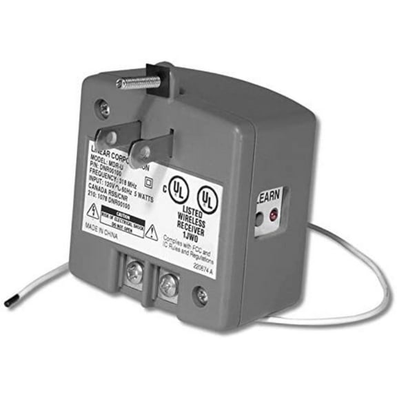 Linear MDR/U DNR00100 1-Channel Plug-in Receiver, Receiver for use with nearly any garage door operator By Brand Linear