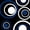Blue Black, variant on Erosebridal Modern Circular Pattern Zipper Twin Comforter Sets with Fitted Sheet and 2 Pillowcases,Ring Shape Print Zipper Bedding Set,Blue Black White,Black Reversible