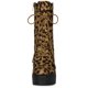 thumbnail image 3 of Botas de combate con plataforma con cordones y tacones gruesos para mujer Leopardo 37 Unique Bargains Moda, 3 of 7