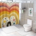 thumbnail image 7 of Autua Rainbow Heart Love Bathroom Shower Curtain Set with Hooks, Graphic Print Polyester Stylish Decor, 100% Polyester Fiber, Waterproof, HD Print, Easy Installation, Machine Washable 69"x72, 7 of 7